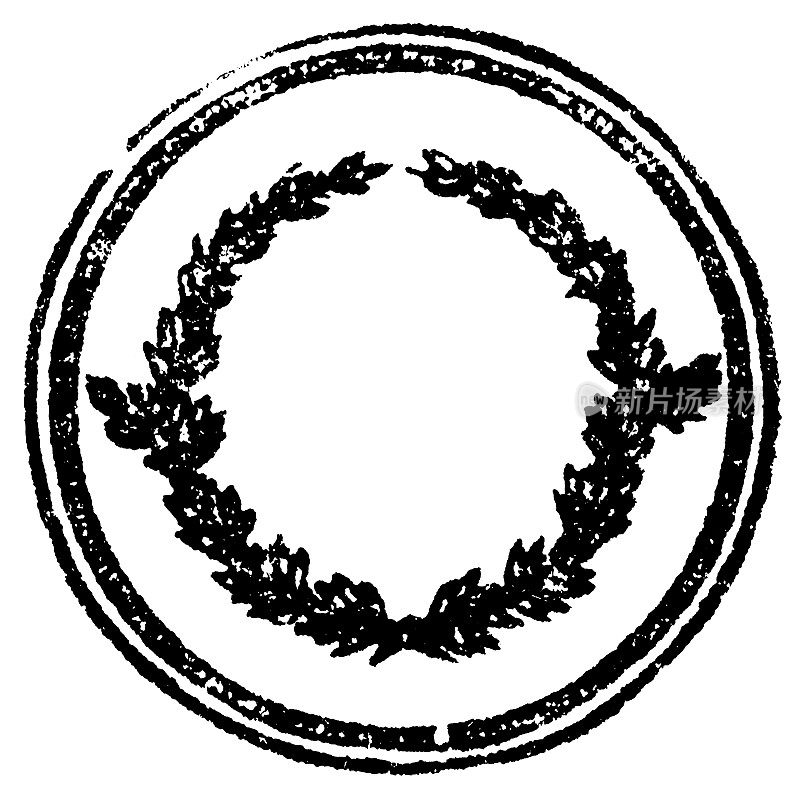圆形花环设计- 19世纪